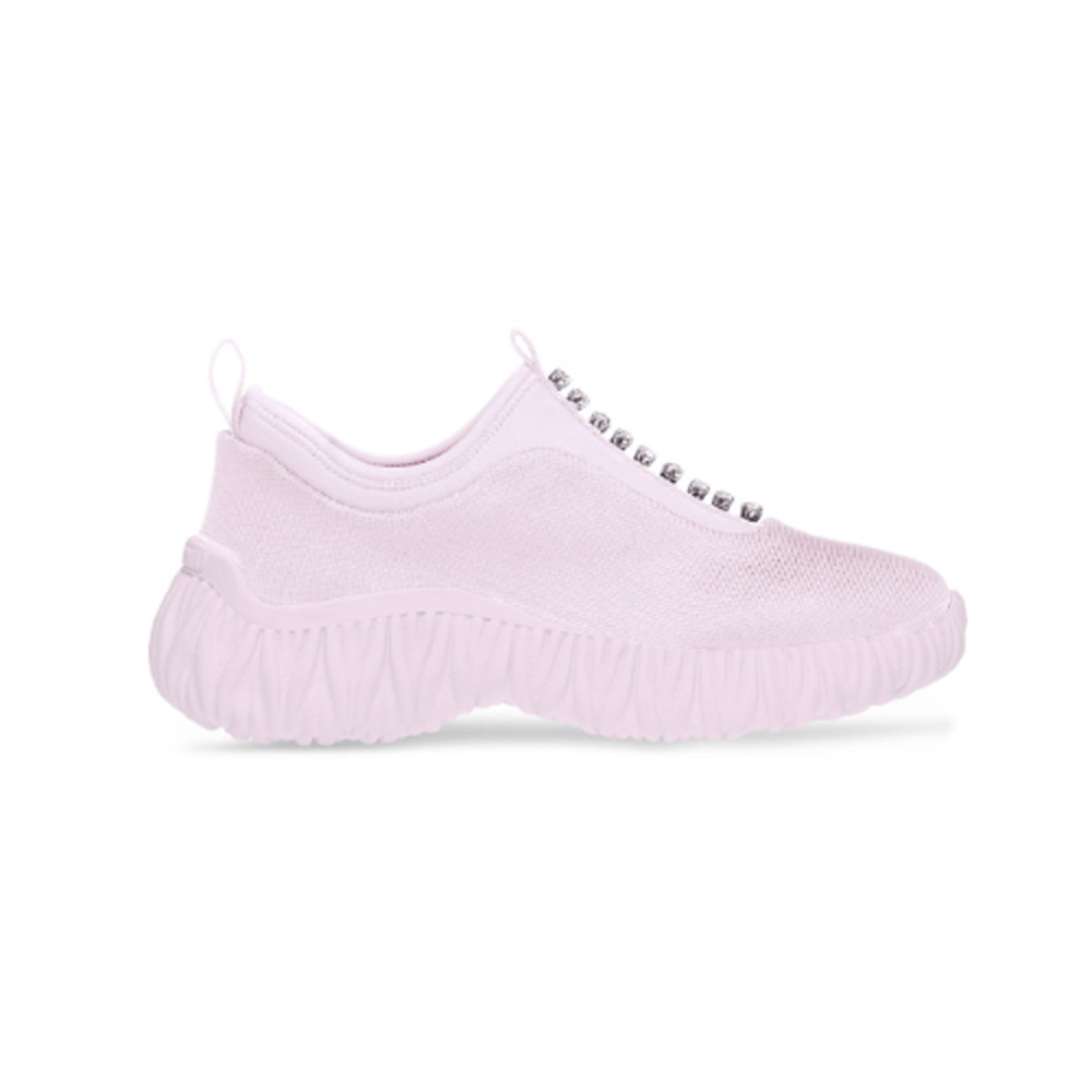 MIU MIU share Crystal-embellished Slip-on Sneakers In Alabastro